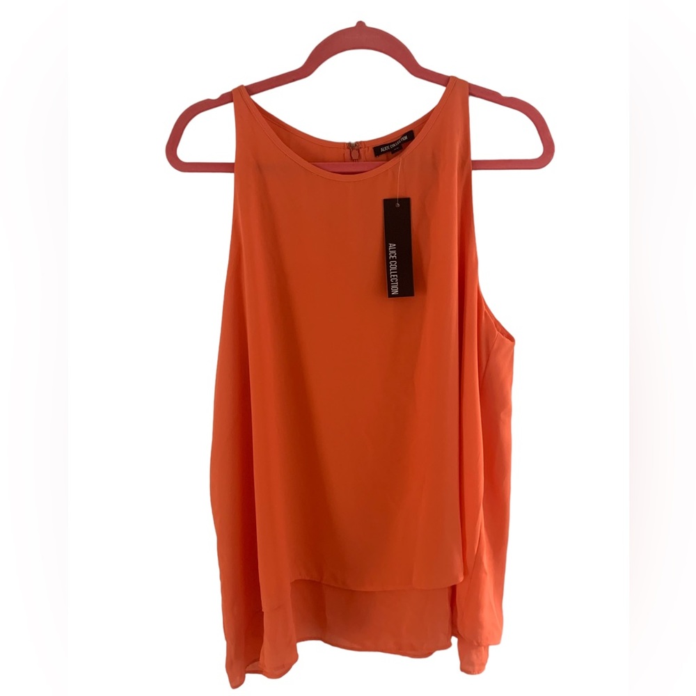 ALICE COLLECTION Flowy Sleeveless Top Women’s Size XL Color Coral Orange XL